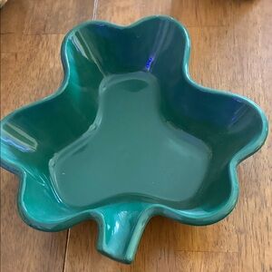 Chantal Green Shamrock Shaped Dish